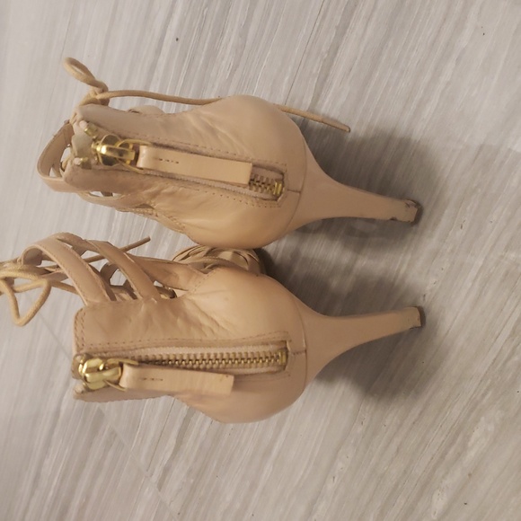 Blush Strappy Open Toe Booties Size 8.5 - Picture 2 of 9